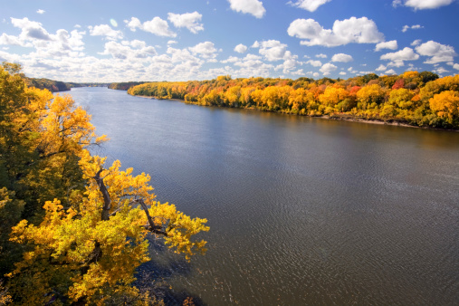 Autumn colors along the Mississippi River, Minnesota