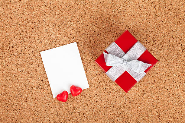 istock Blank valentines photo frame and small red gift box 484603523