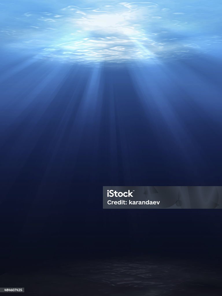 Underwater scene background Underwater scene background with sunlight Sea Stock Photo