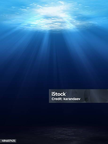 Underwater Scene Background Stock Photo - Download Image Now - Sea, Deep, Underwater