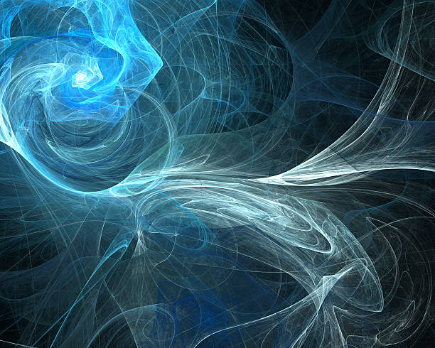 istock Abstract fractal design. Blue on dark. 484607946