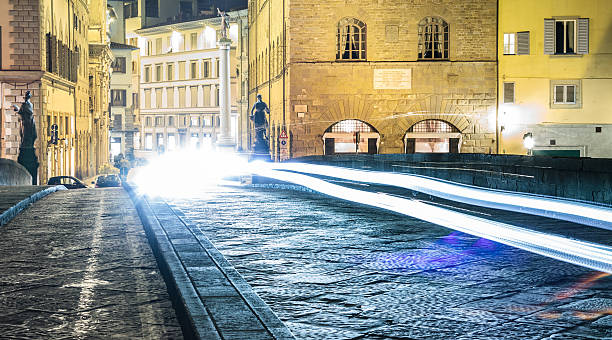 istock Trail of Light in Florence, Italy  484608123