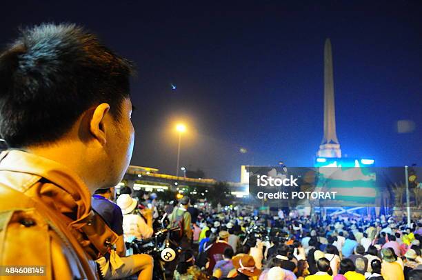 Antigovernment Protester In Thailand Stock Photo - Download Image Now - Activist, Anti-Government, Asia