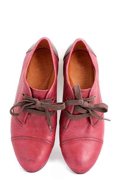 istock isolated women red flat oxford shoes 484618198