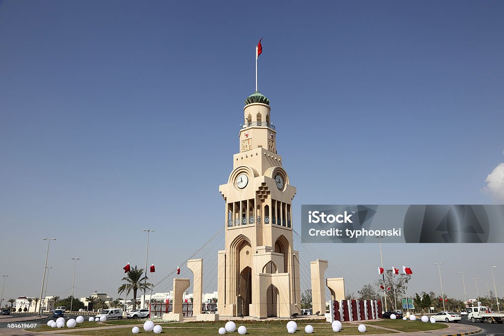 The Clock Tower in Riffa, Bahrain The Clock Tower in Riffa, Kingdom of Bahrain, Middle East Ar Rifa Stock Photo