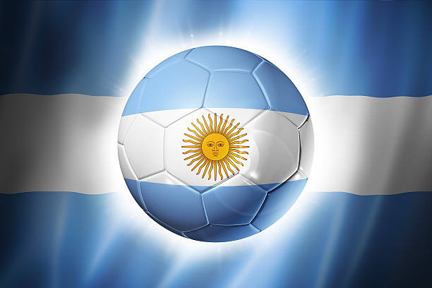 Bola Sepak Bola Dengan Bendera Argentina Foto Stok - Unduh Gambar Sekarang  - Argentina, Bendera - Simbol, Bendera argentina - iStock