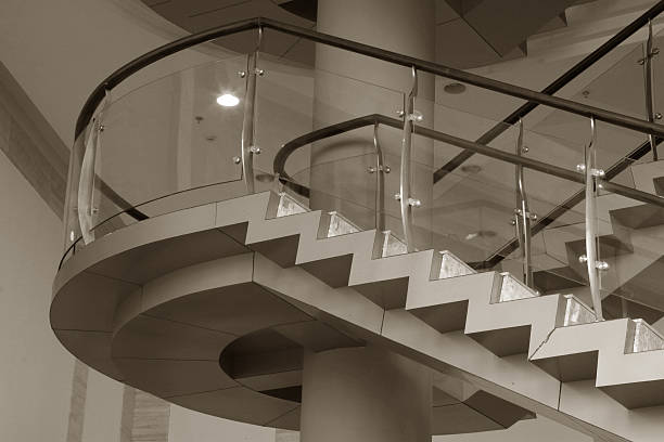istock city indoor glass rotary stairs 484620137