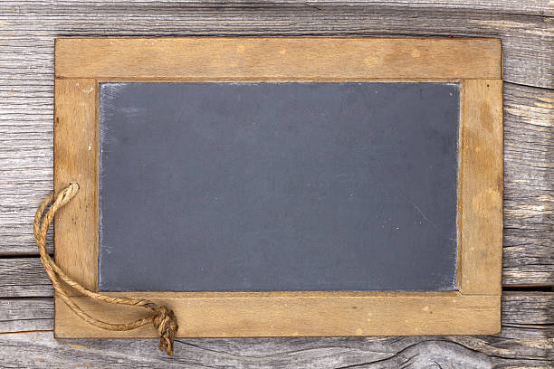 istock Very old slate chalkboard blank for to write on 484621225