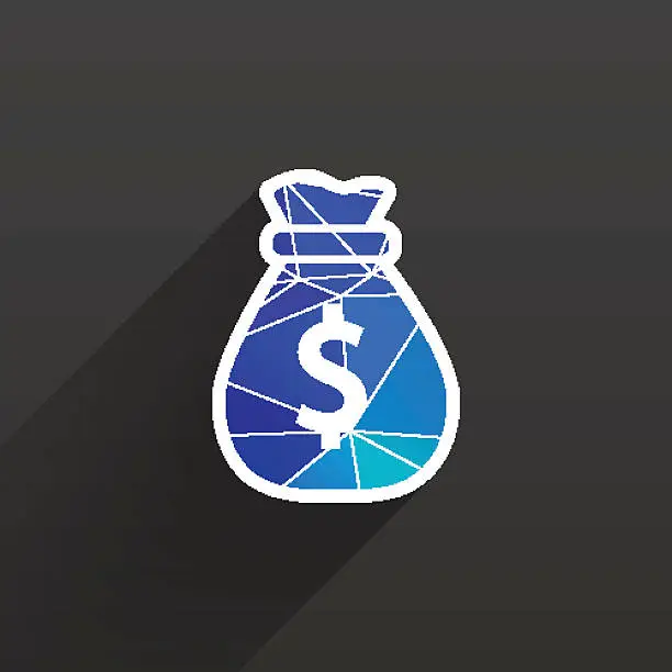 Vector illustration of Vector money bags edit layers icon funds buy