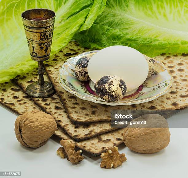 Attribute Des Jüdischen Passahfest Seder Feiertage Stockfoto und mehr Bilder von Alkoholisches Getränk - Alkoholisches Getränk, Altertümlich, Brotsorte