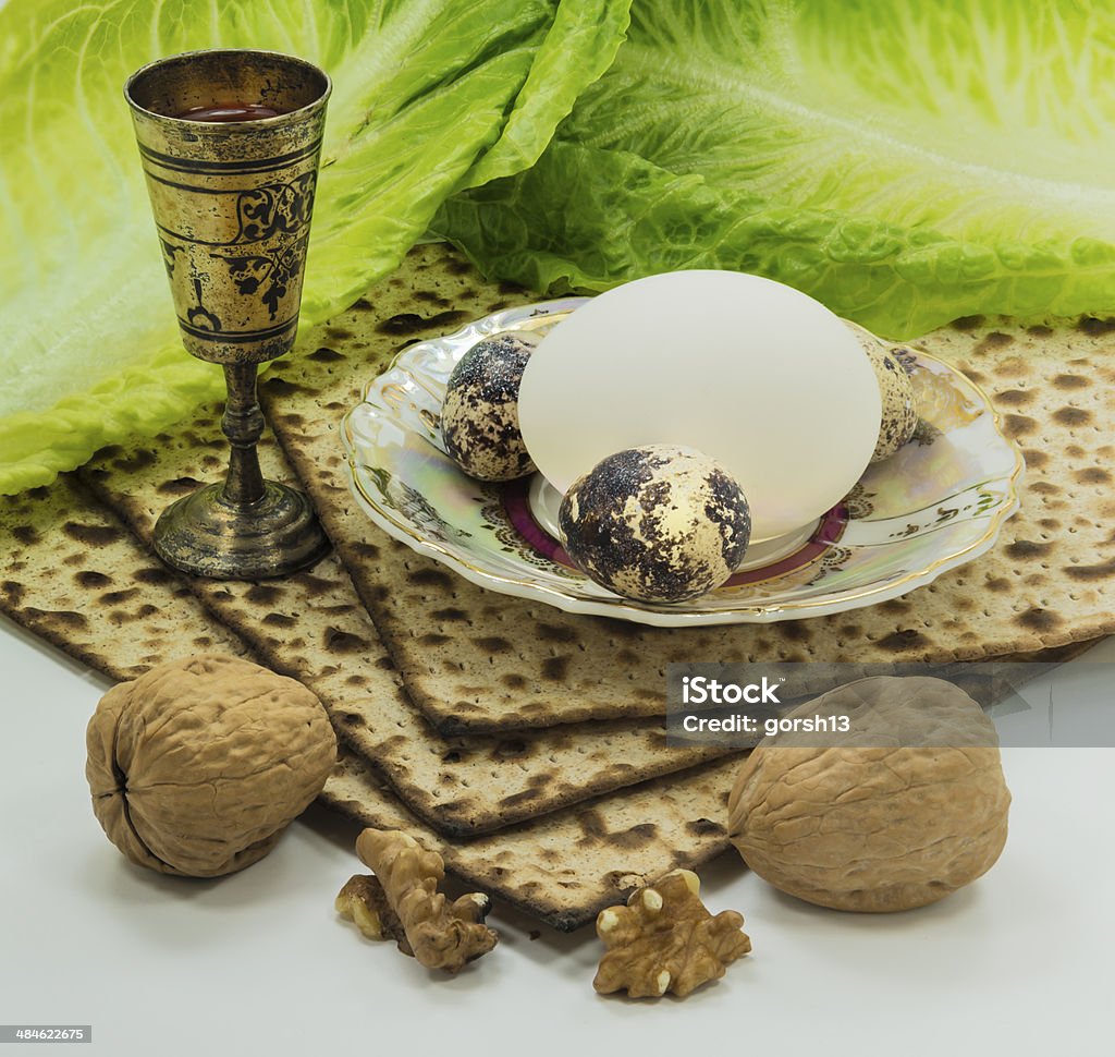 Attributs juive de Pâque juive Seder jours fériés - Photo de Alcool libre de droits