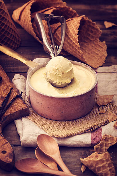 istock Delicious Homemade Vanilla Ice Cream 484622819