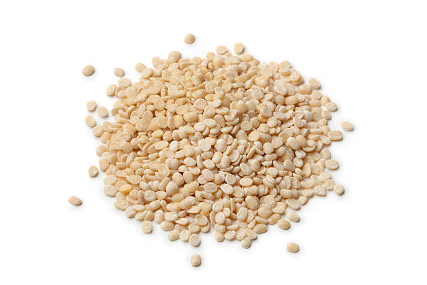 istock Heap of white lentils 484623615
