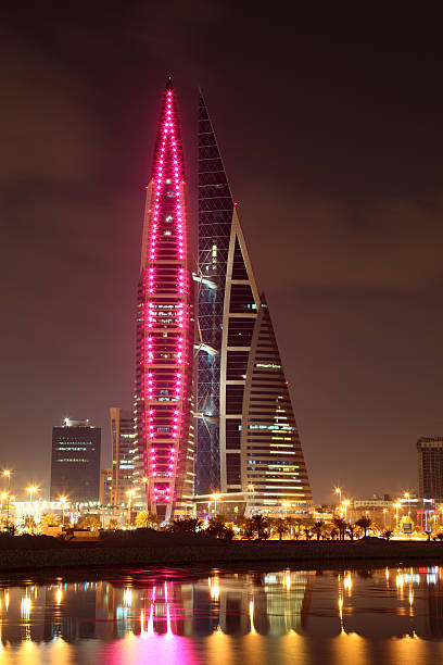 istock Bahrain World Trade Center at night, Manama 484623711
