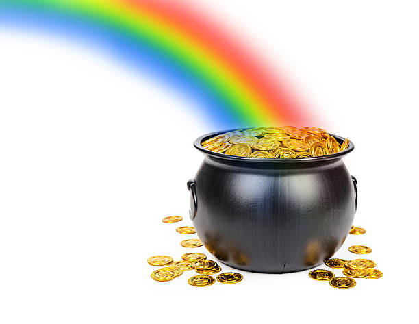 istock Pot of Gold Under The Rainbow 484623800