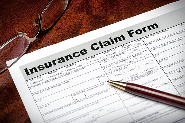 Health insurance claim form stock photo