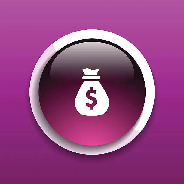 Vector illustration of Vector money bags edit layers icon funds buy