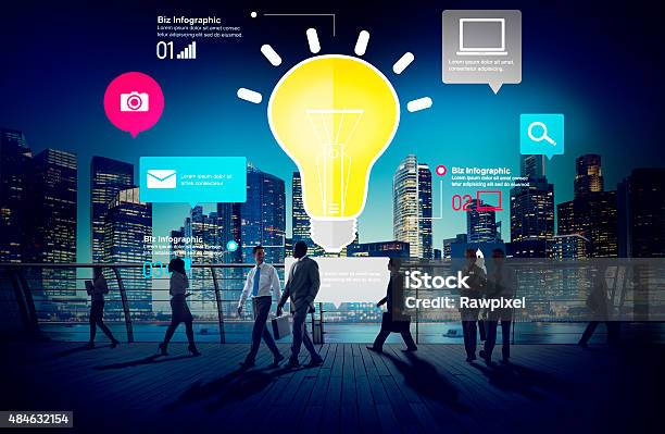 Ideas Inspiration Creativity Biz Infographic Innovation Concept Stock Photo - Download Image Now