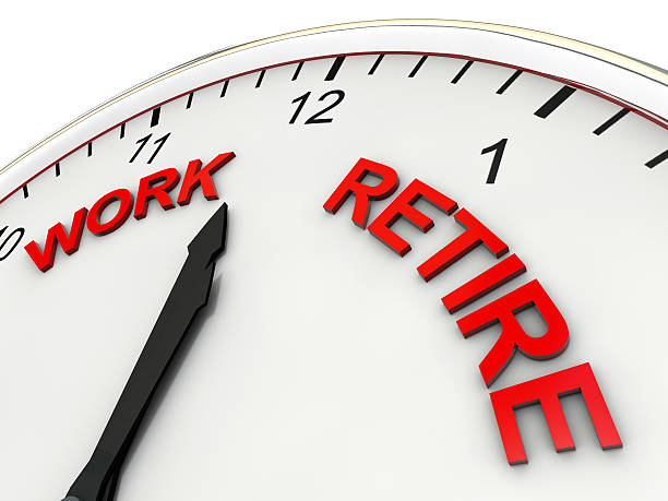 Work Retire stock photo