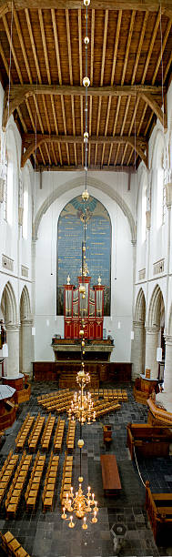 istock Panorama of inside church. 484632252
