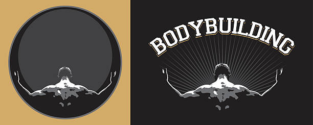 Torso masculino weightlifters - ilustración de arte vectorial