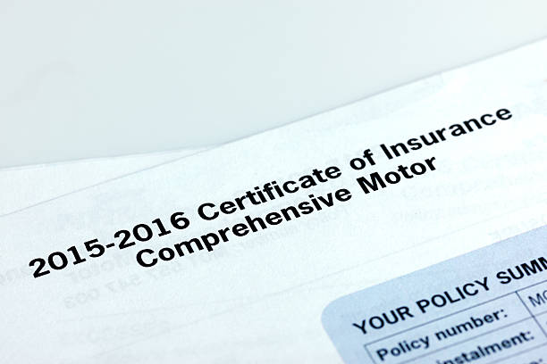 istock Certificate of motor insurance 484632846