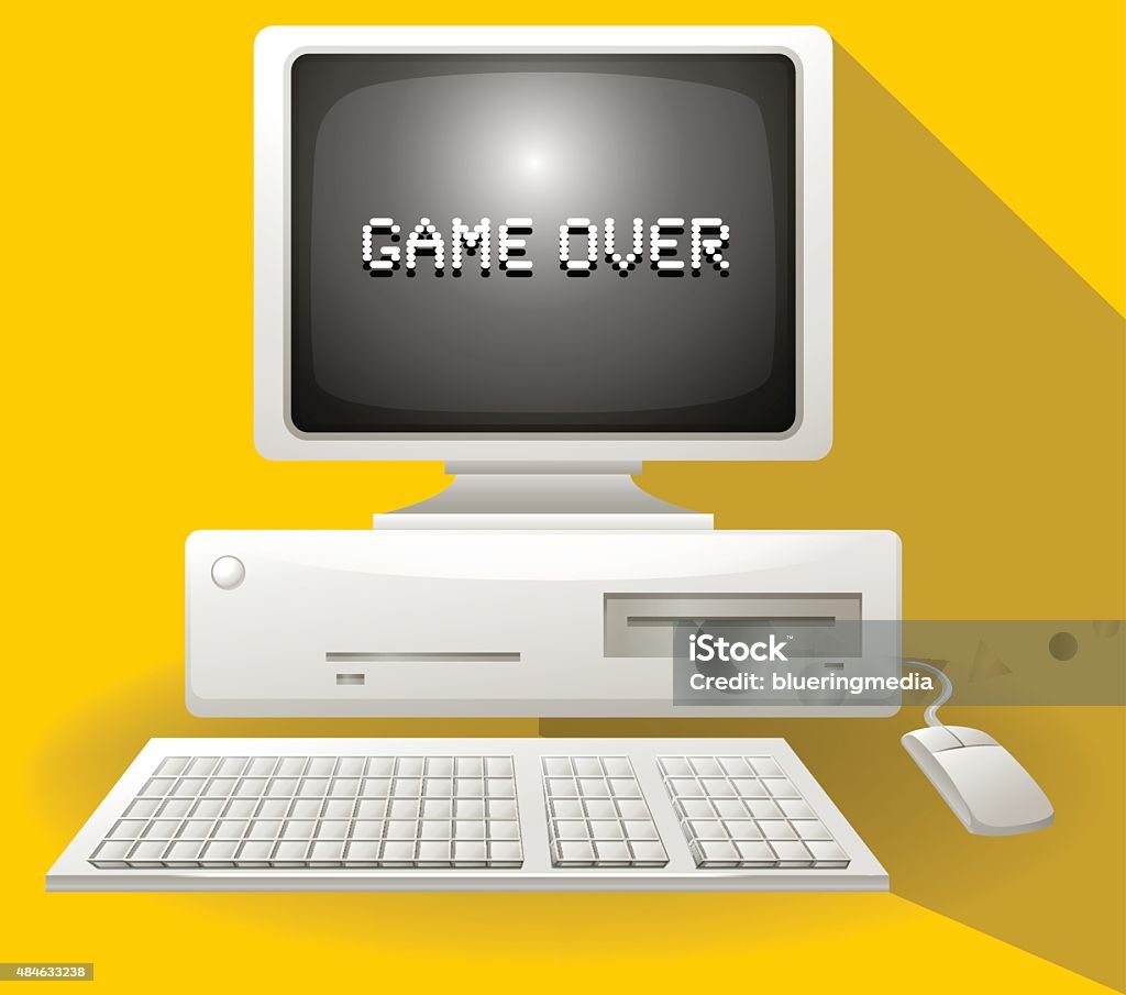 Game Over Computer Vector Game Over Computer Concept Stock Illustration - Download Image Now ...