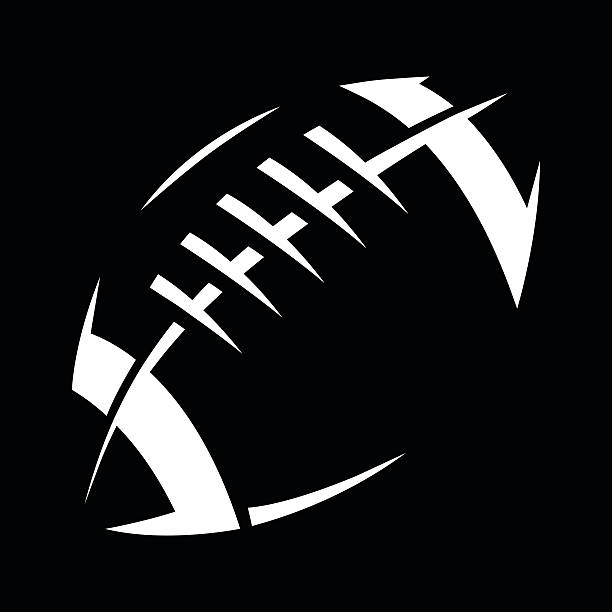 Football A vector illustration of a football with stitches and stripes sportsman professional sport side view horizontal stock illustrations