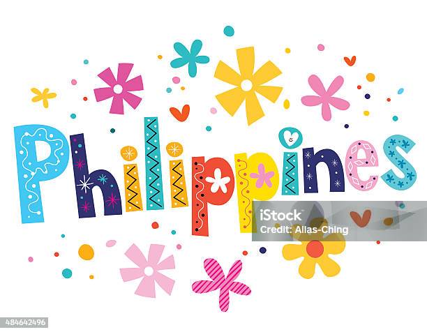 Filipino Language Vector Philippines Vector Lettering Decorative Type Stock Illustration ...