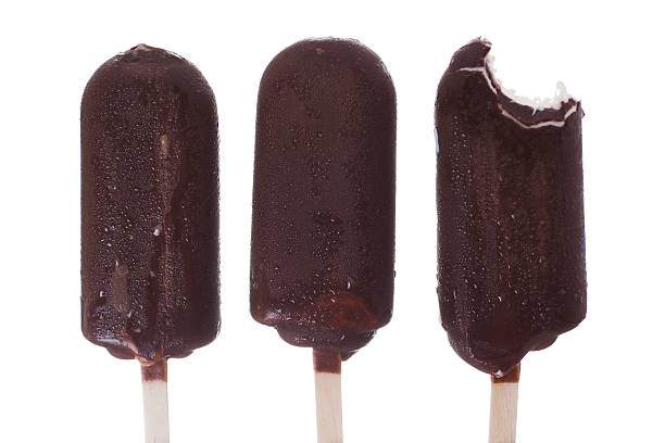 istock chocolate ice cream, a piece bitten off, part eaten 484643118