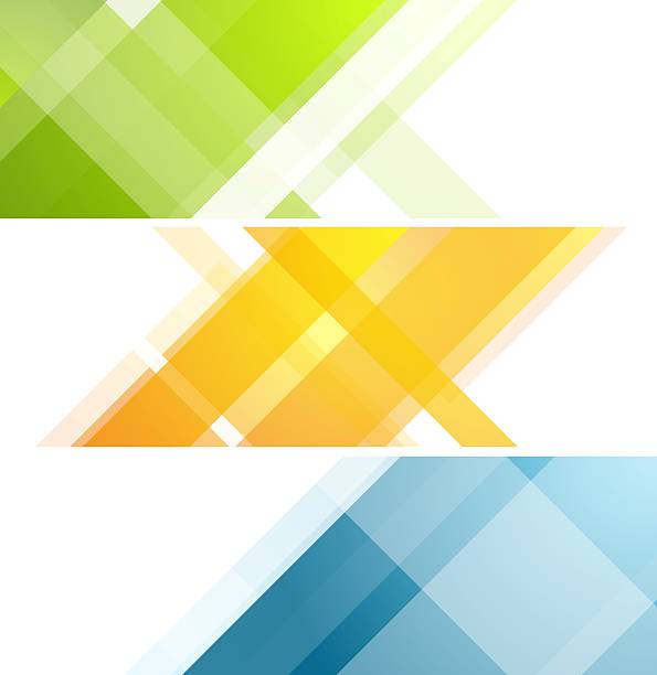 ilustrações de stock, clip art, desenhos animados e ícones de simples banners de tecnologia geométrico - backgrounds textured textured effect green