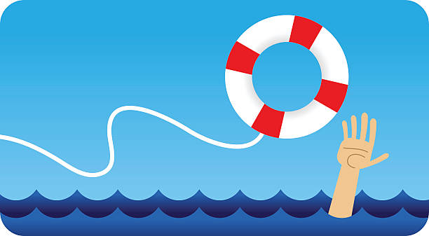 life preserver - buoy safety rescue rubber stock illustrations