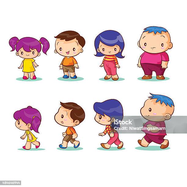 Boy Girl Character Stock Illustration - Download Image Now - Baby Girls,  Cartoon, Side View - iStock