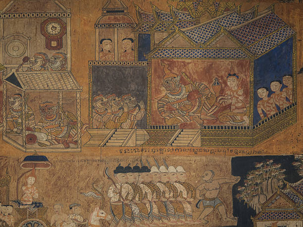istock Temple murals At Wat Bo, Siem Riep, Cambodia 484648185