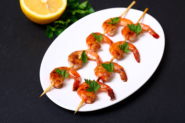 istock shrimps on the skewers 484648570