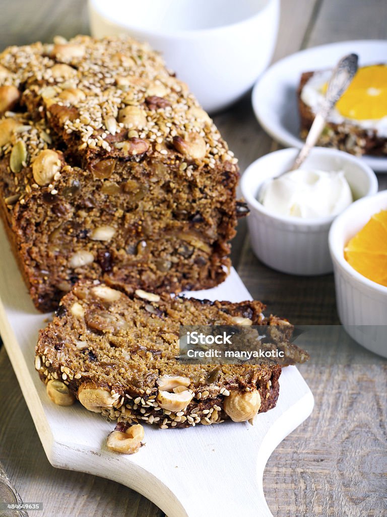 bread Fig, nut and seed bread Baked Stock Photo