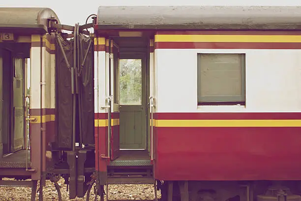Photo of Bogie of train connect together in vintage style