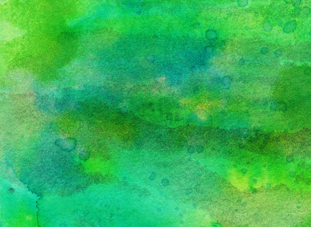 istock Hand painted watercolor and ink texture with brush strokes 484655228