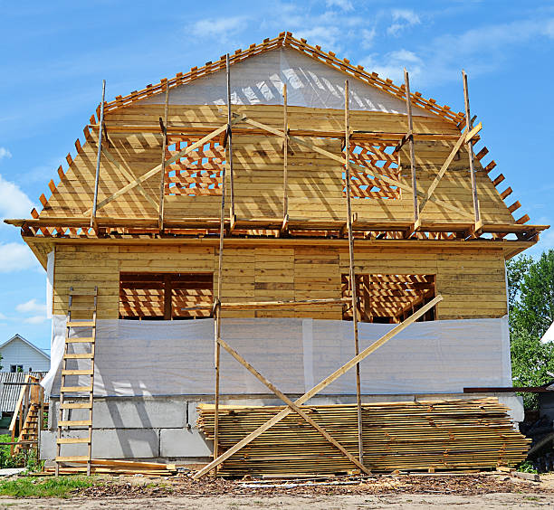 istock Construction of the wooden house 484655230