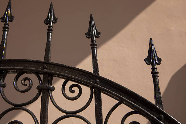 istock Steel gates, wrought iron 484655691