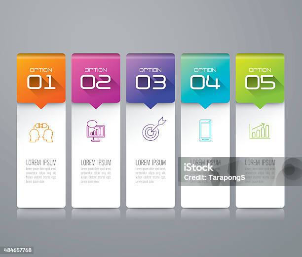 Infographic Design Template And Marketing Icons Stock Illustration - Download Image Now - 2015, Abstract, Business