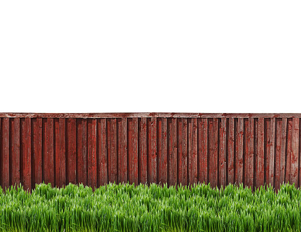 istock Fence from wooden boards close up 484660238