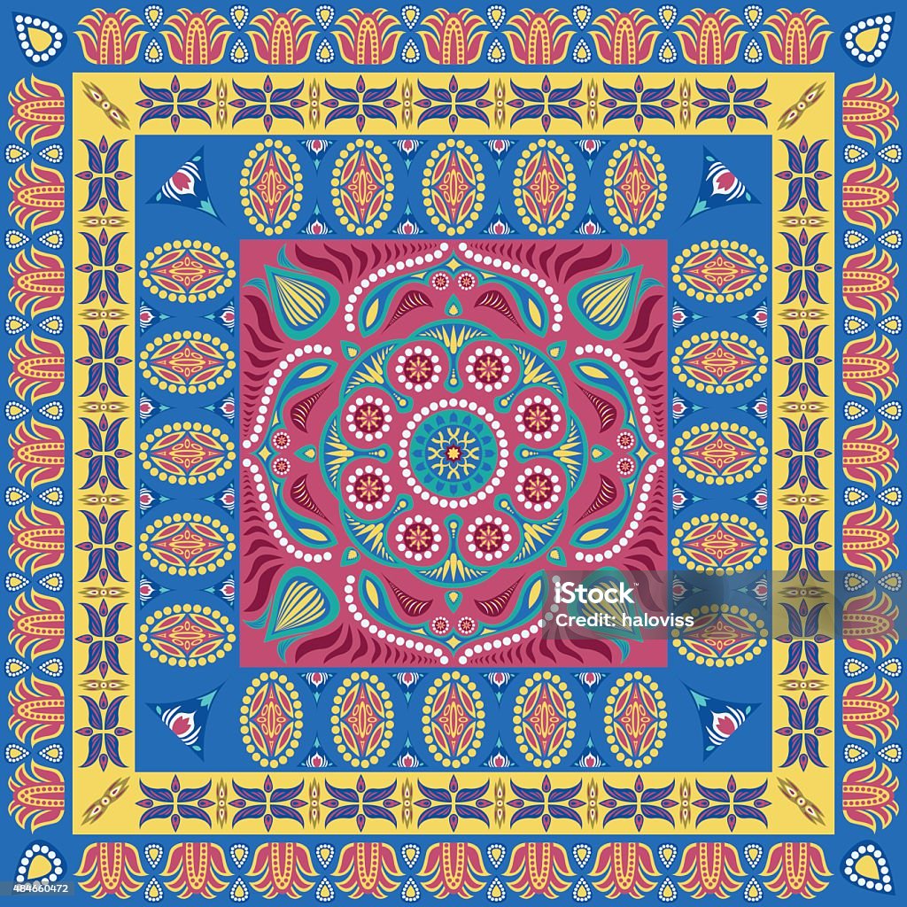 Pattern Shafran Scarf Pattern Stock Illustration - Download Image Now - 2015, Abstract ...