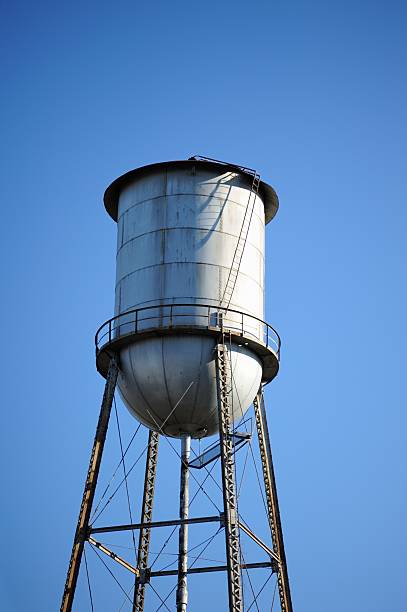 istock Metal water tower close up 484661454