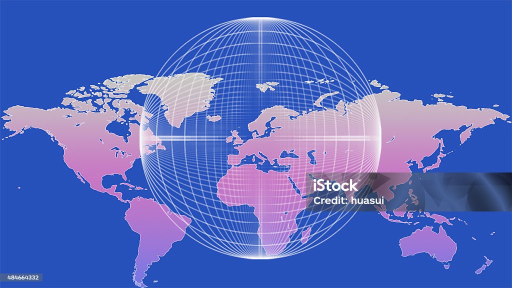 The world map/global communications/data transmission - binary code 2015 Stock Photo