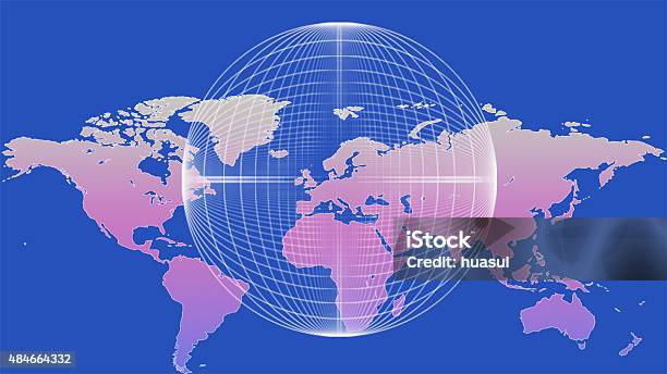 The World Mapglobal Communicationsdata Transmission Binary Code Stock Photo - Download Image Now