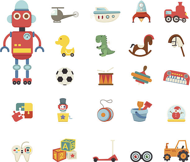 ilustrações de stock, clip art, desenhos animados e ícones de ícone de brinquedos - brinquedo ilustrações