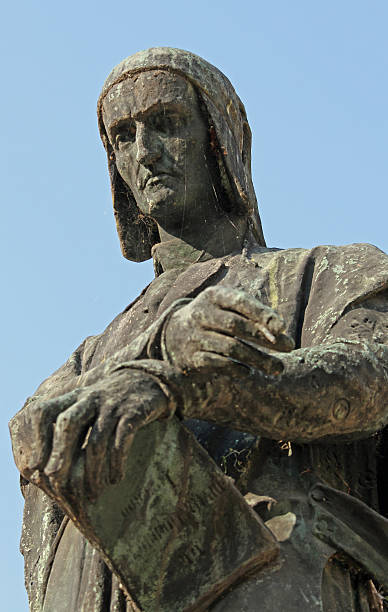 istock emblematic expression of Dante in a fine bronze statue 484669519