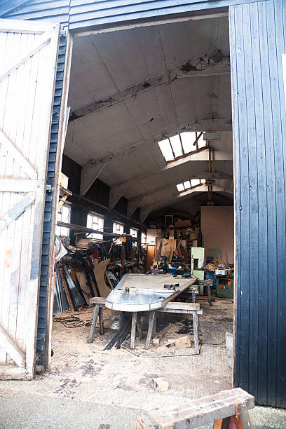 istock boat repair workshop in Maldon England 484670358