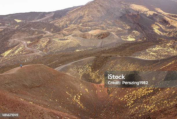 View Of The Volcanic Landscape Around Mount Etna Stock Photo - Download Image Now - Danger, Europe, Exploration